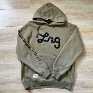 LRG Lifted Research Group "Lifted Script" Pullover Hooded Tan Sweatshirt Medium